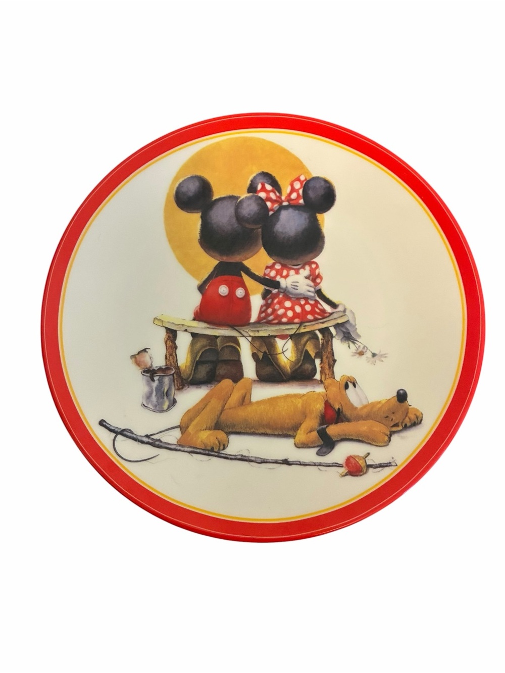 Disney Puppy Love Charles Boyer Norman Rockwell Parody Decorative Plate Japan